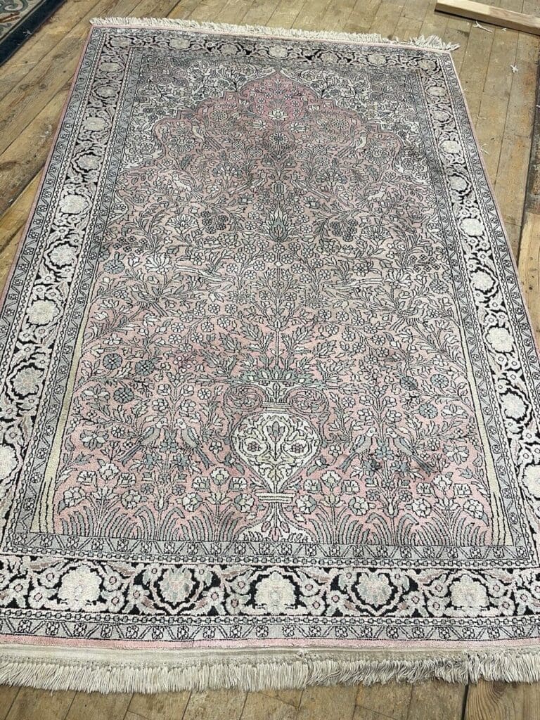 Orientteppich Kashmir 180 x 120 cm Seide handgeknüpft