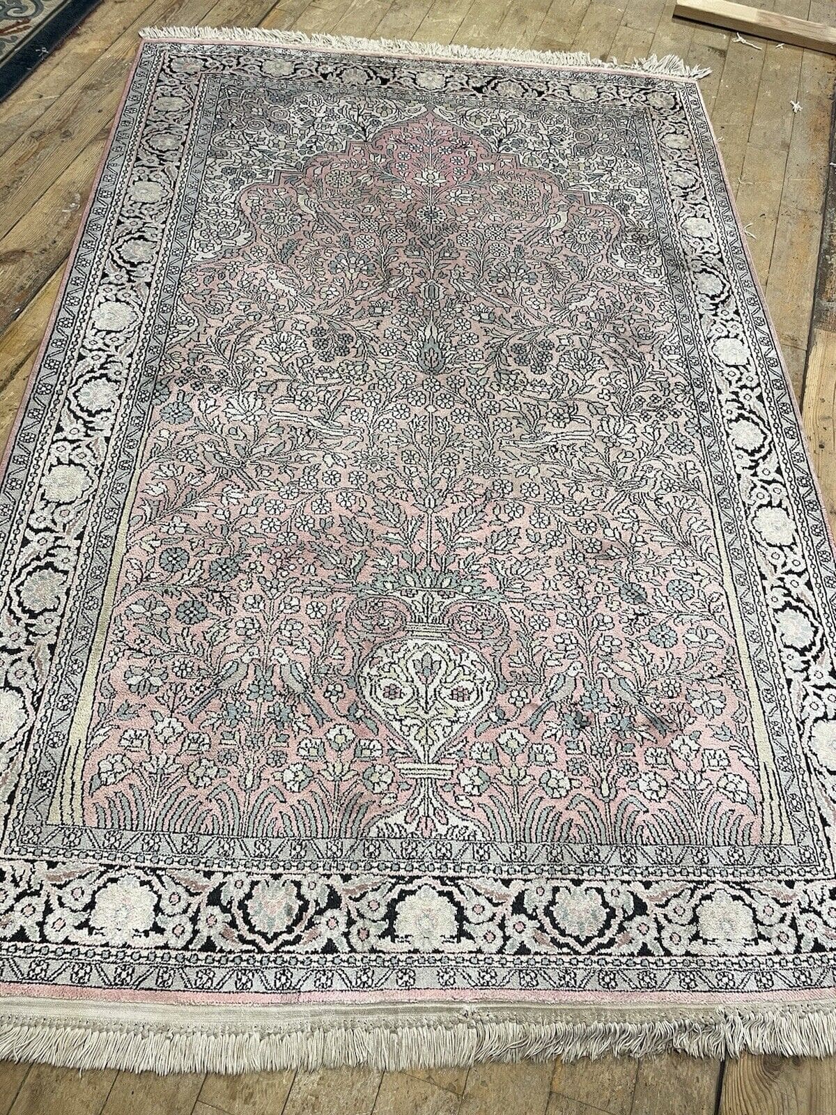 Orientteppich Kashmir 180 x 120 cm Seide handgeknüpft