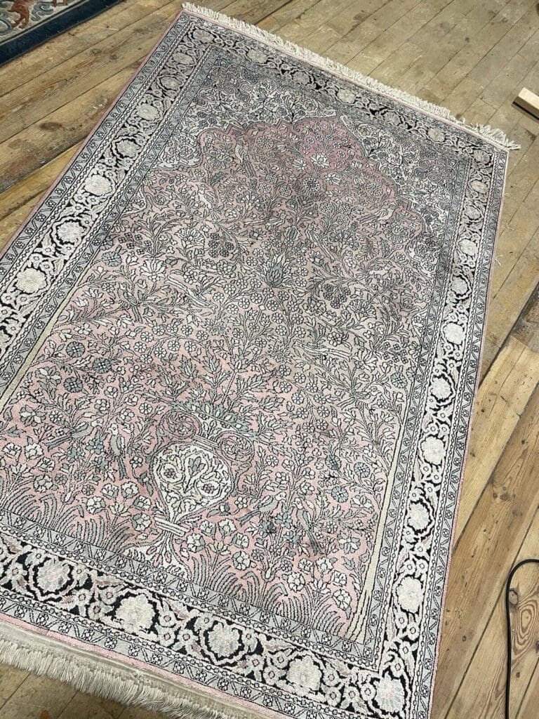 Orientteppich Kashmir 180 x 120 cm Seide handgeknüpft