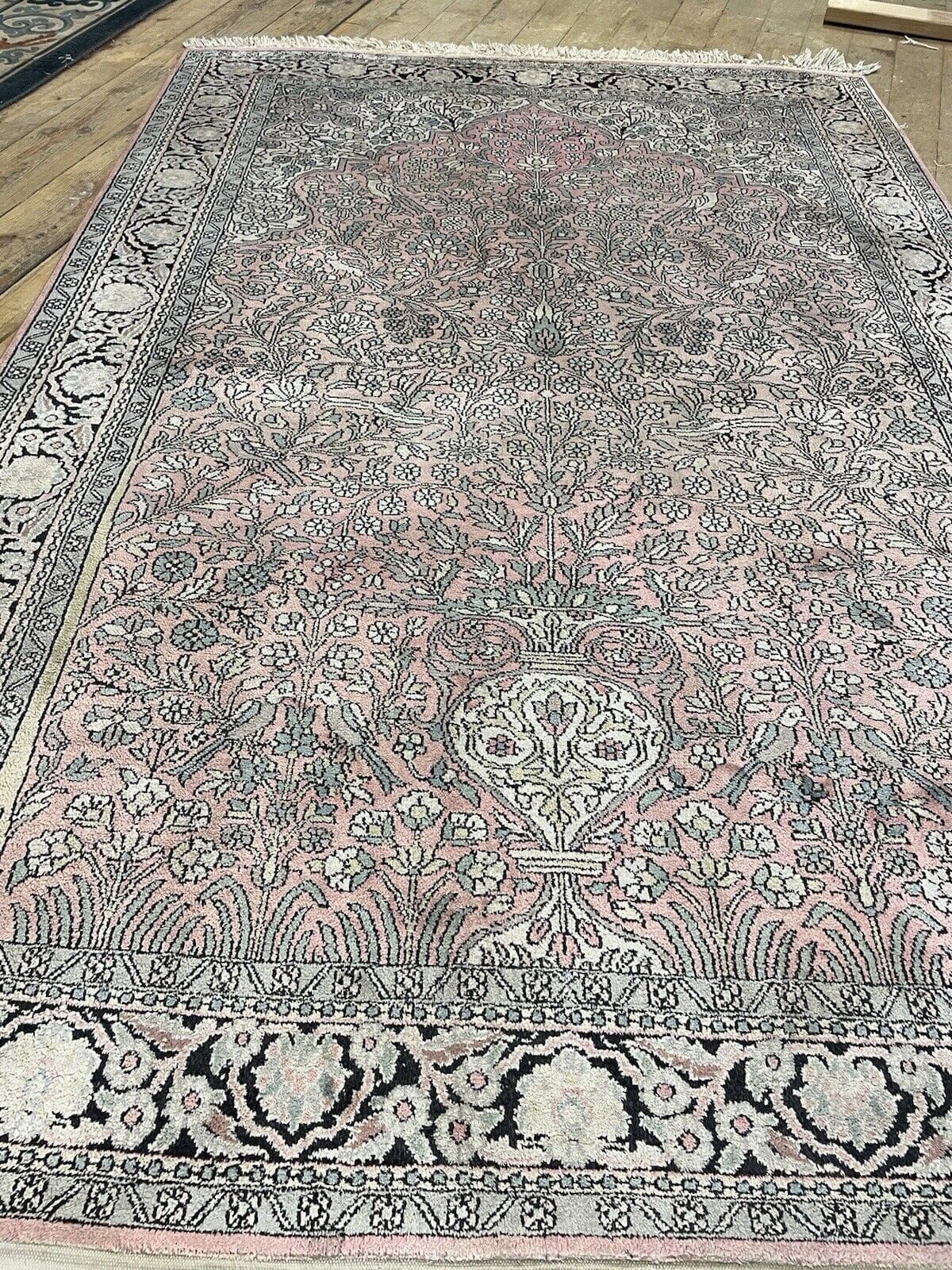 Orientteppich Kashmir 180 x 120 cm Seide handgeknüpft