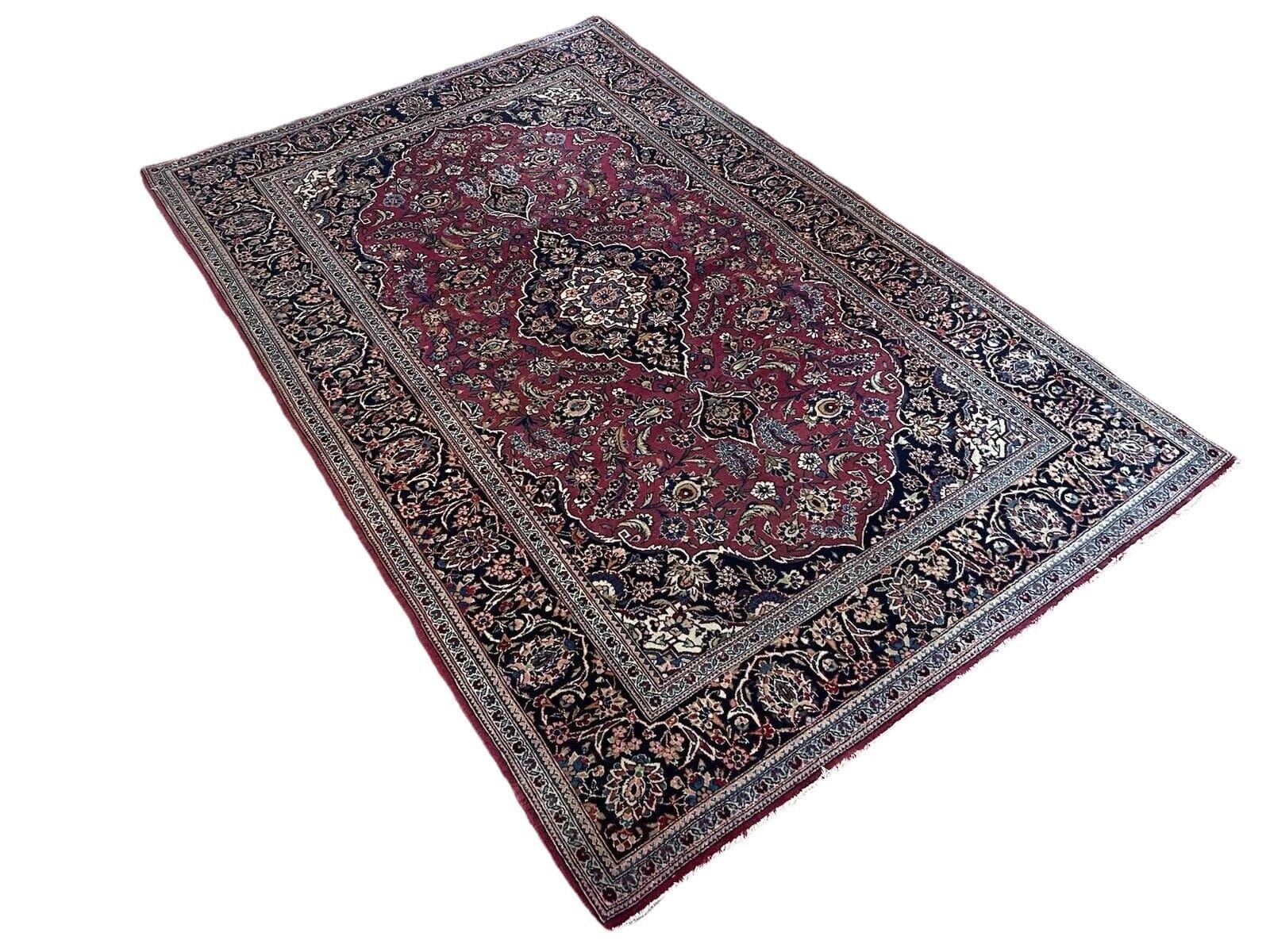 Perserteppich Keshan 210 x 140 cm Wolle handgeknüpft
