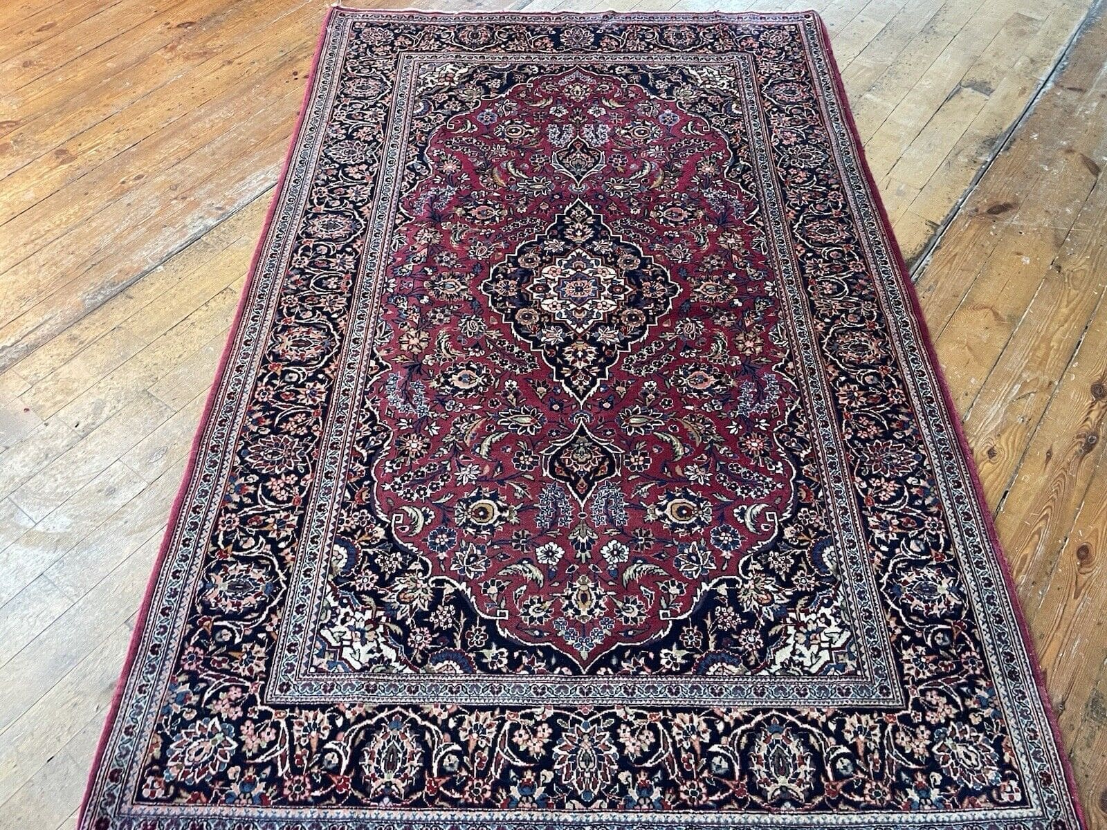 Perserteppich Keshan 210 x 140 cm Wolle handgeknüpft