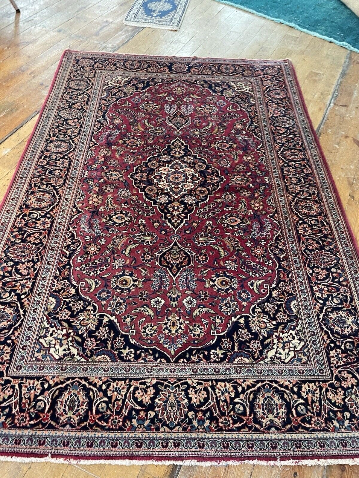 Perserteppich Keshan 210 x 140 cm Wolle handgeknüpft