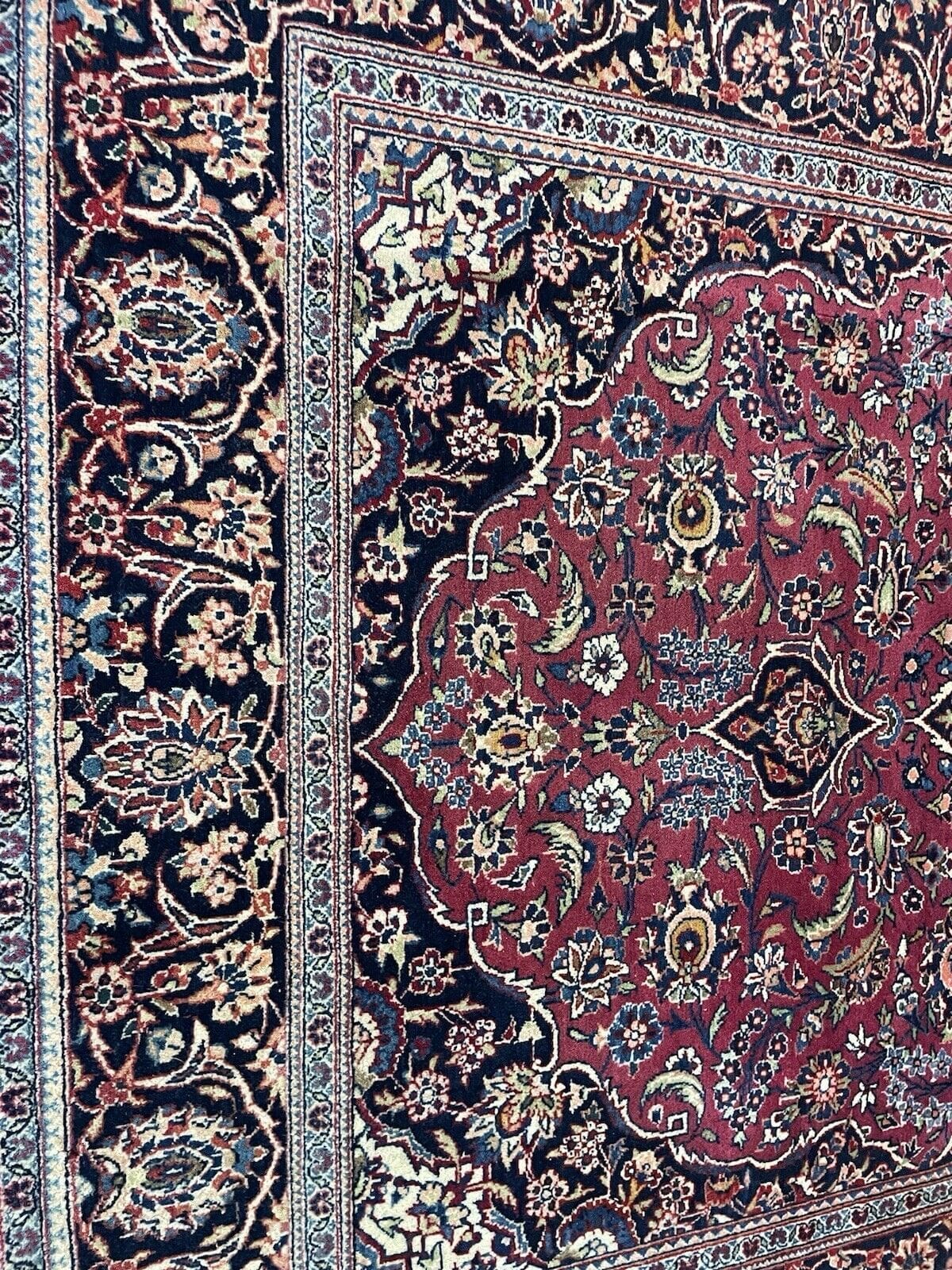 Perserteppich Keshan 210 x 140 cm Wolle handgeknüpft