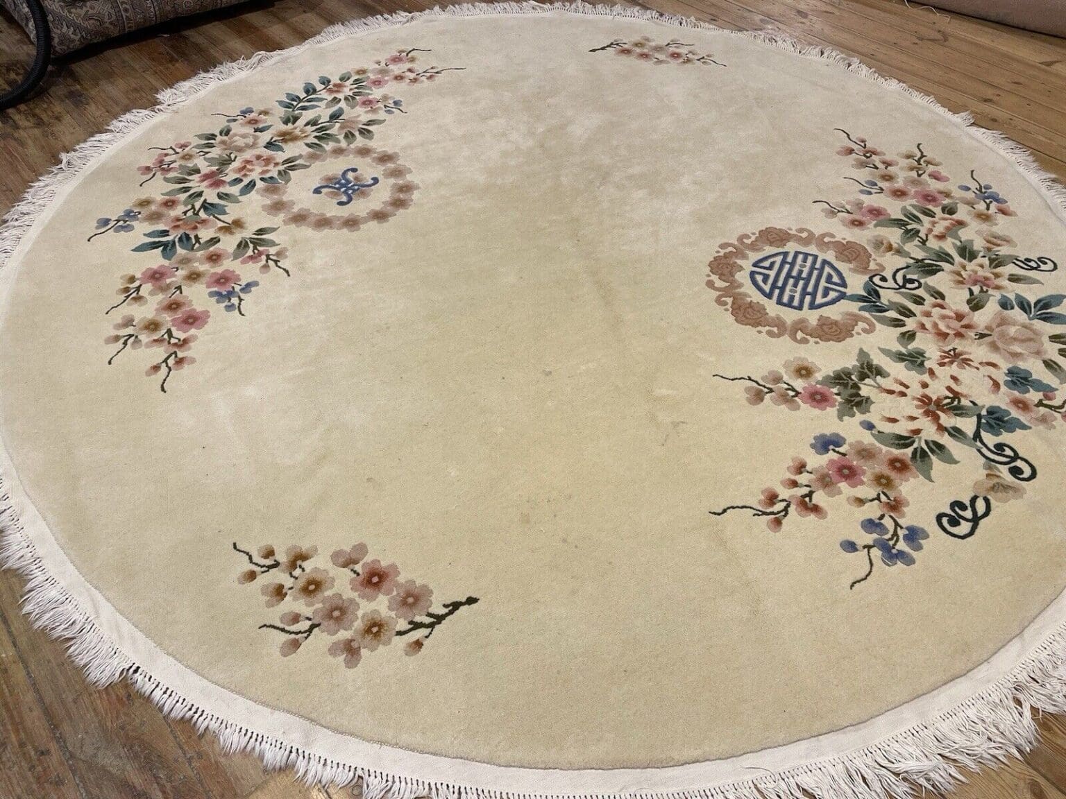 exklusiver-beige-perserteppich-o-2-50m-top-zustand-royal-peking-muster-1-8 Orientteppich Peking 2,50m Wolle handgeknüpft