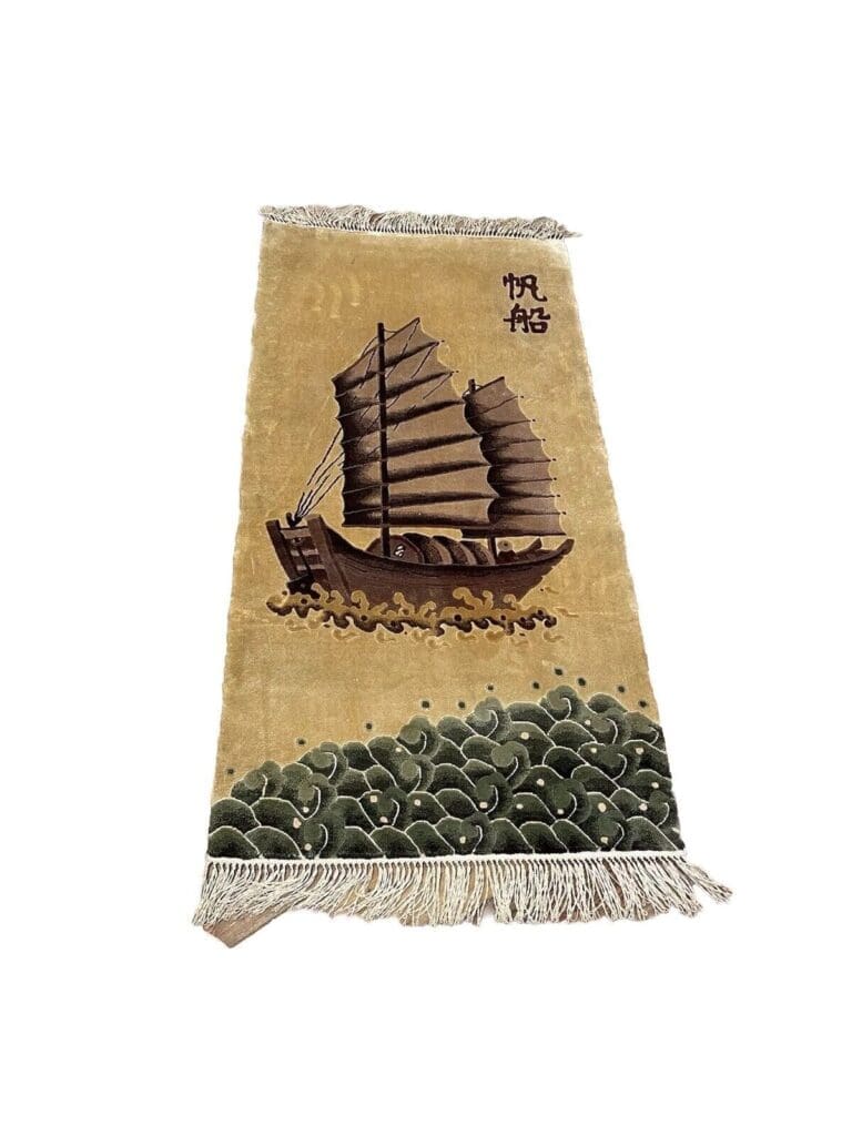 Orientteppich China 125x60 cm Seide handgeknüpft