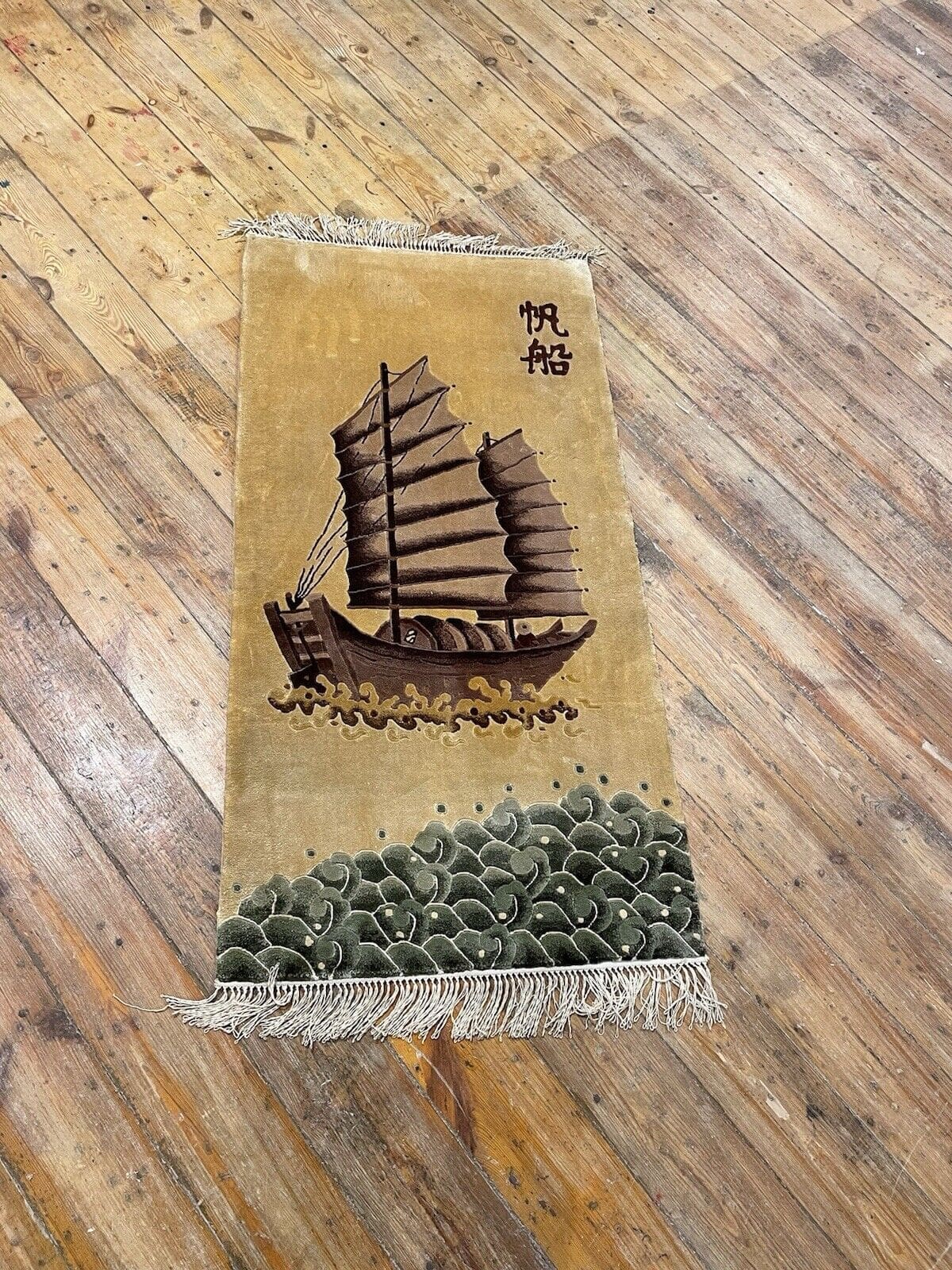 Orientteppich China 125x60 cm Seide handgeknüpft