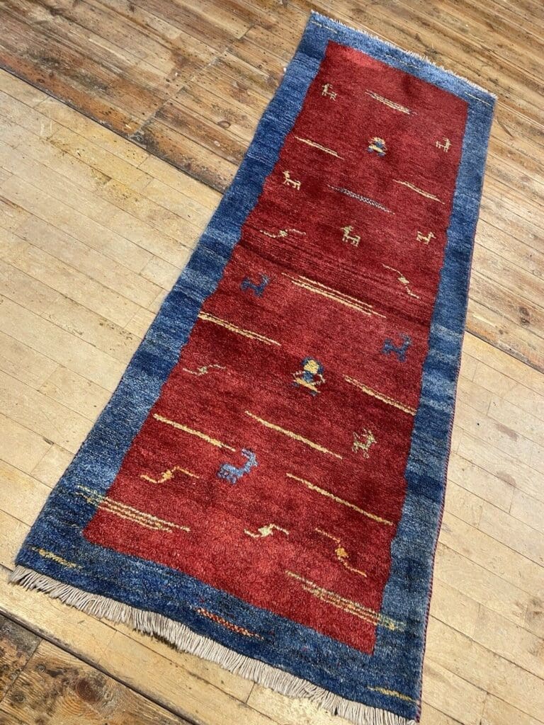 Perserteppich Gabbeh 240 x 84 cm Schafwolle handgeknüpft