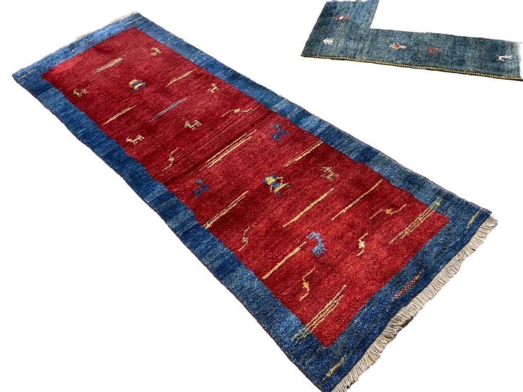 Perserteppich Gabbeh 240 x 84 cm Schafwolle handgeknüpft