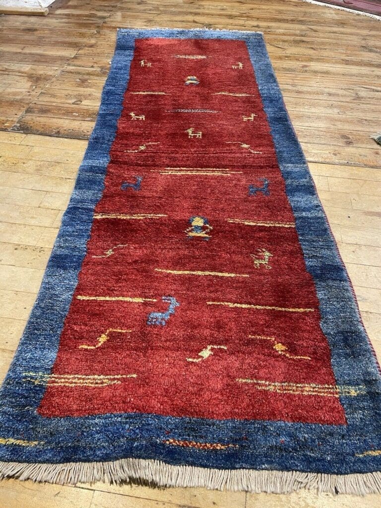 Perserteppich Gabbeh 240 x 84 cm Schafwolle handgeknüpft