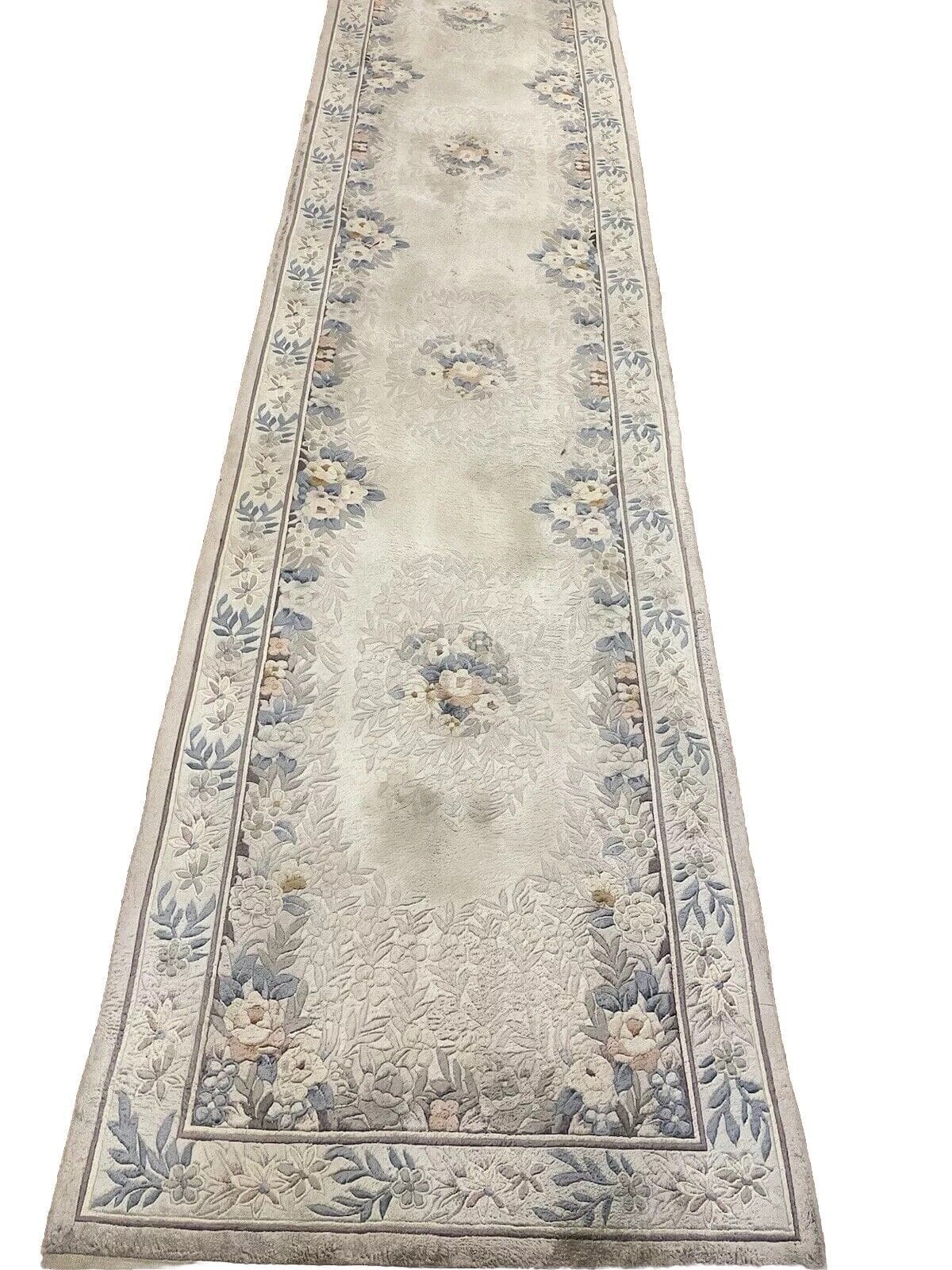 original-peking-laufer-350x76-cm-reine-seide-grau-beige-handgeknupft-1-7 Orientteppich Peking 350x76 cm Seide handgeknüpft