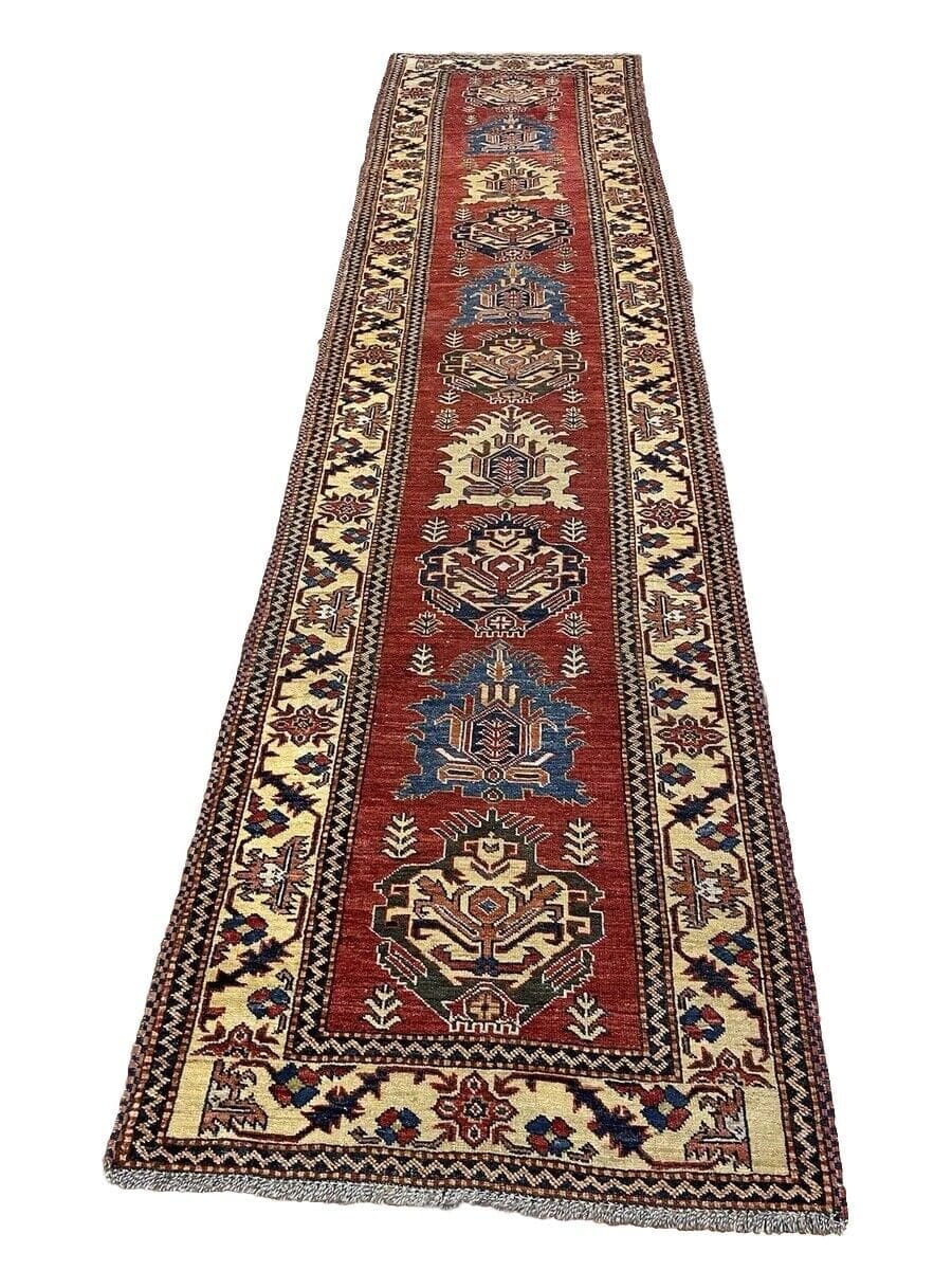 Orientteppich Ziegler 335 x 85 cm Baumwolle handgeknüpft