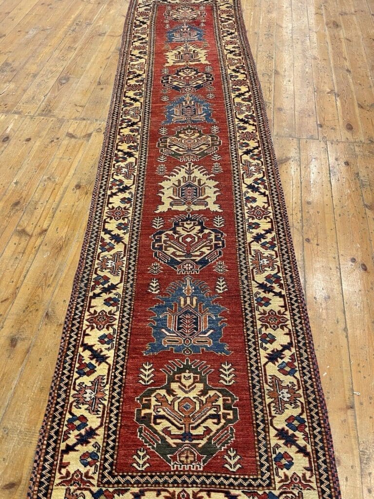 Orientteppich Ziegler 335 x 85 cm Baumwolle handgeknüpft