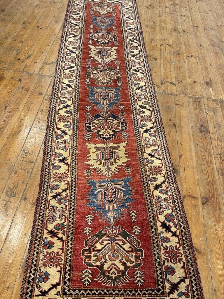 Orientteppich Ziegler 335 x 85 cm Baumwolle handgeknüpft