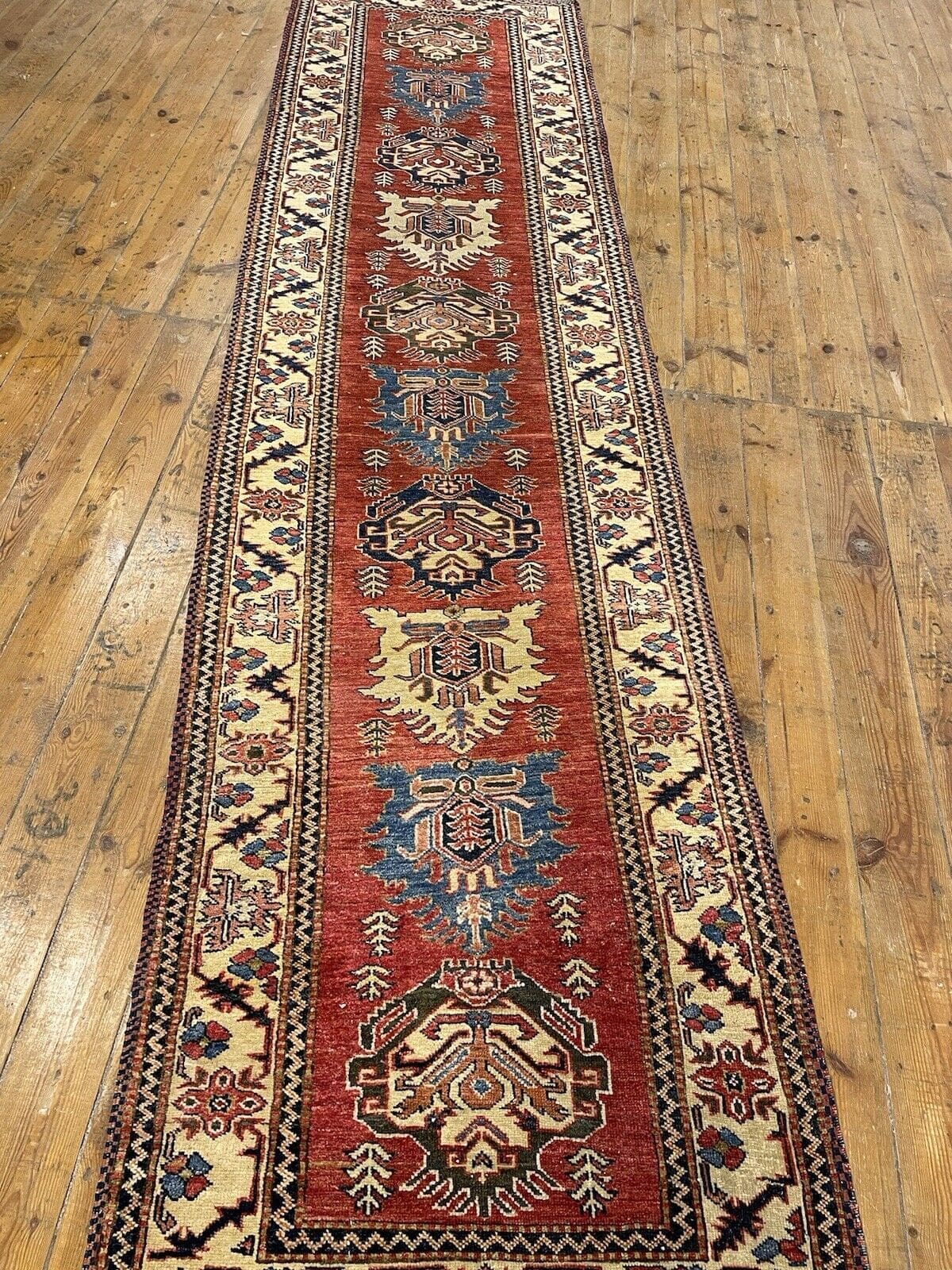 Orientteppich Ziegler 335 x 85 cm Baumwolle handgeknüpft