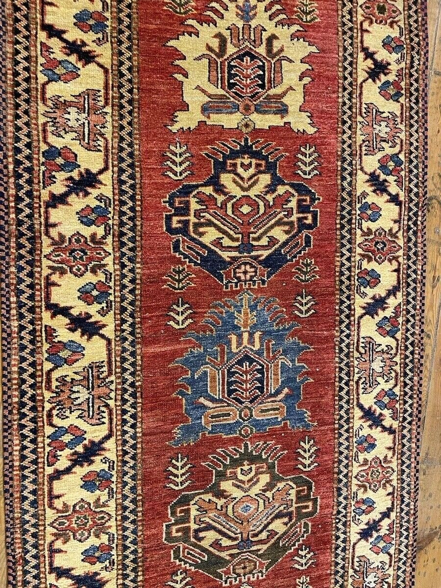 Orientteppich Ziegler 335 x 85 cm Baumwolle handgeknüpft