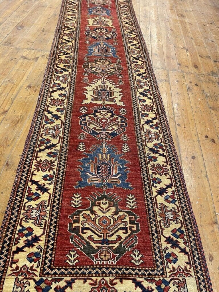 Orientteppich Ziegler 335 x 85 cm Baumwolle handgeknüpft