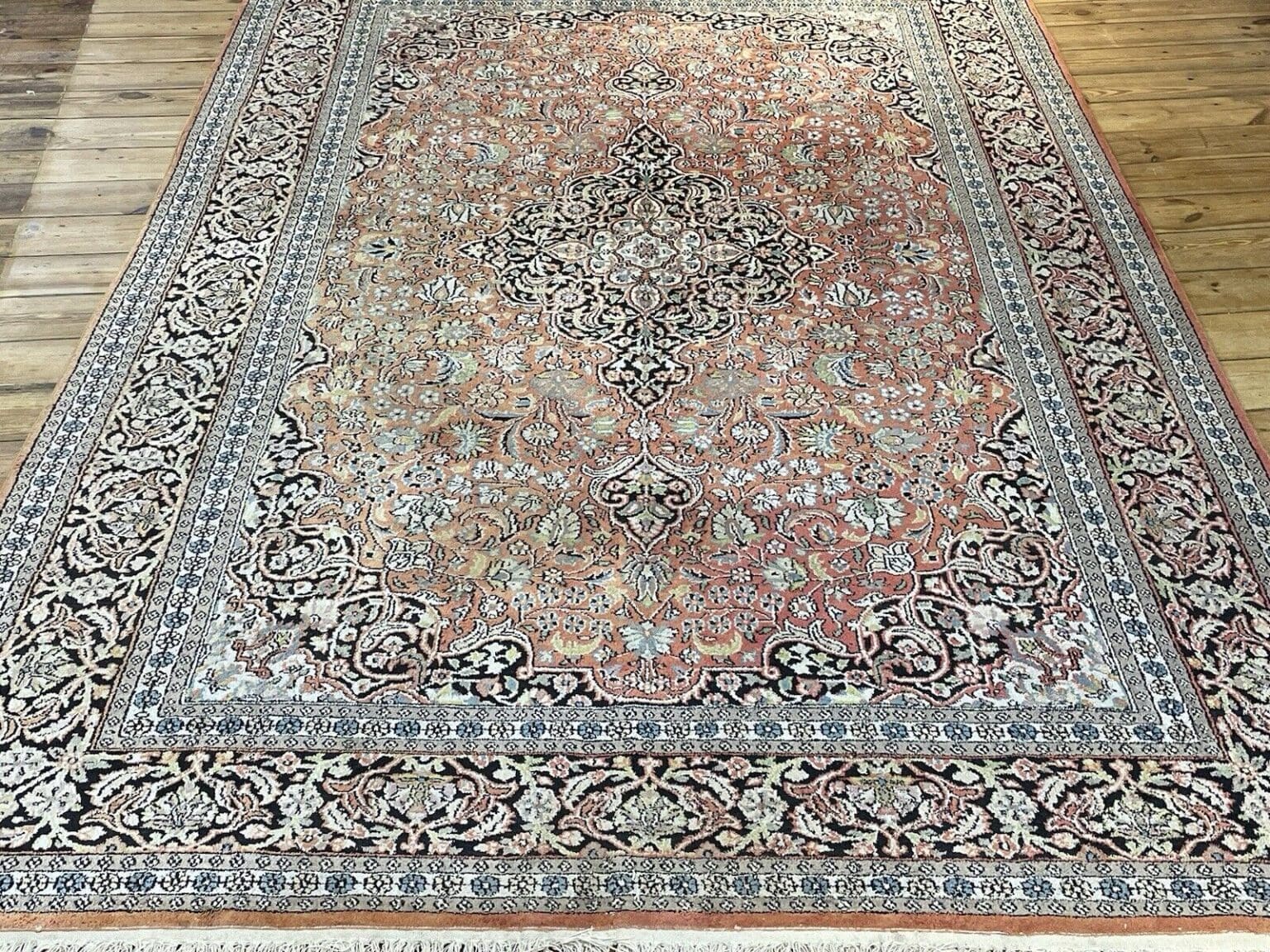 Orientteppich Kaschmir 280 x 180 cm Seide handgeknüpft