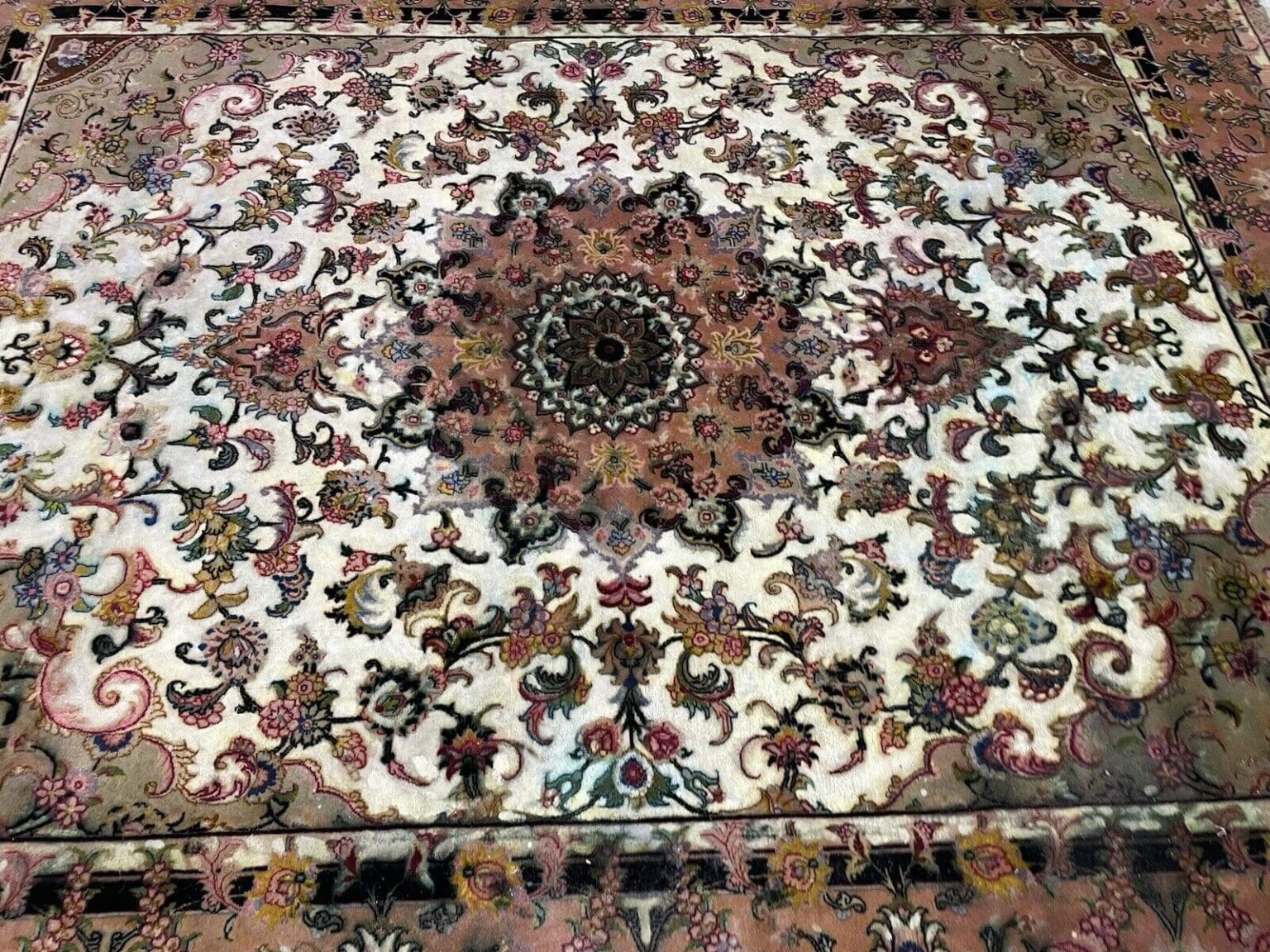 Perserteppich Tabriz 260x210 cm Wolle handgeknüpft