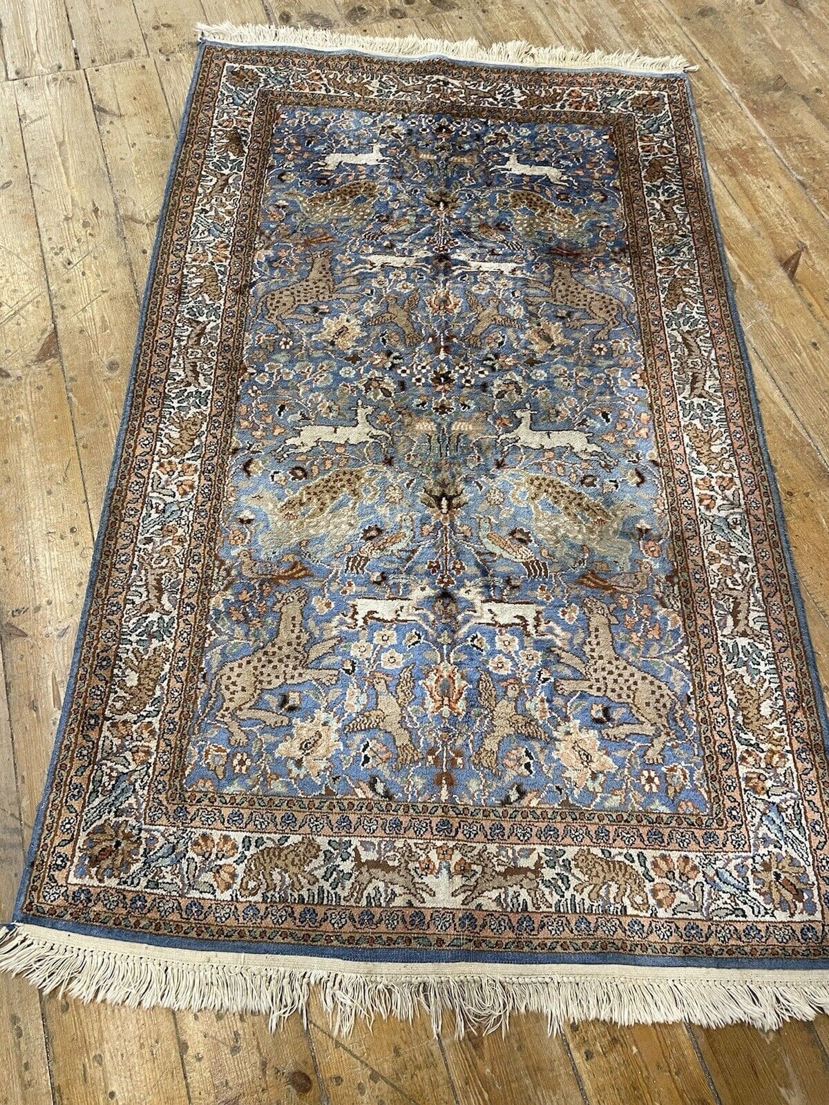 Orientteppich Indien 155 x 90 cm Seide handgeknüpft
