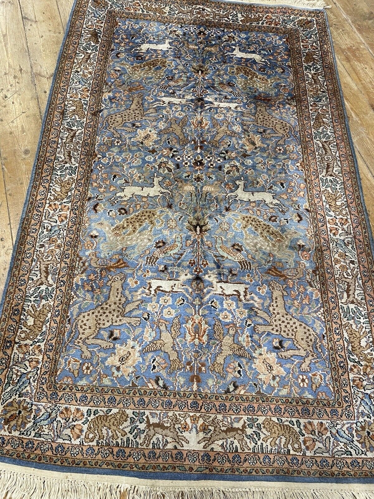 Orientteppich Indien 155 x 90 cm Seide handgeknüpft