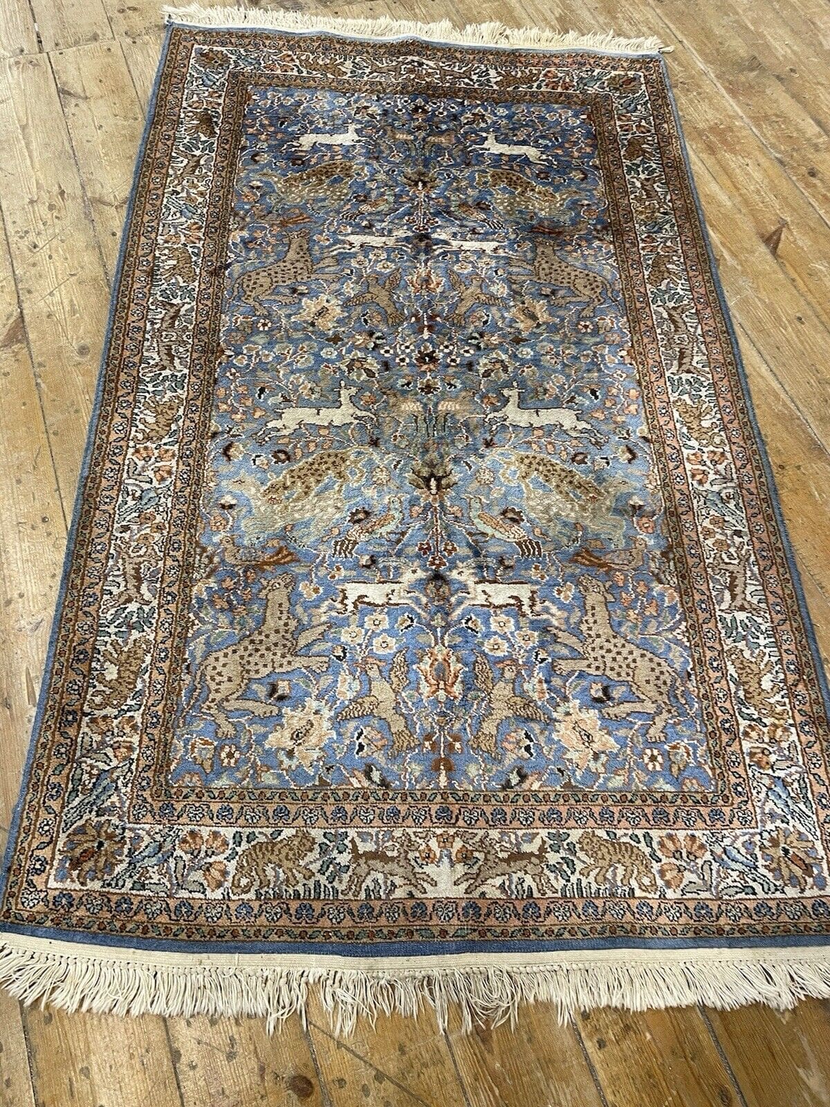 Orientteppich Indien 155 x 90 cm Seide handgeknüpft