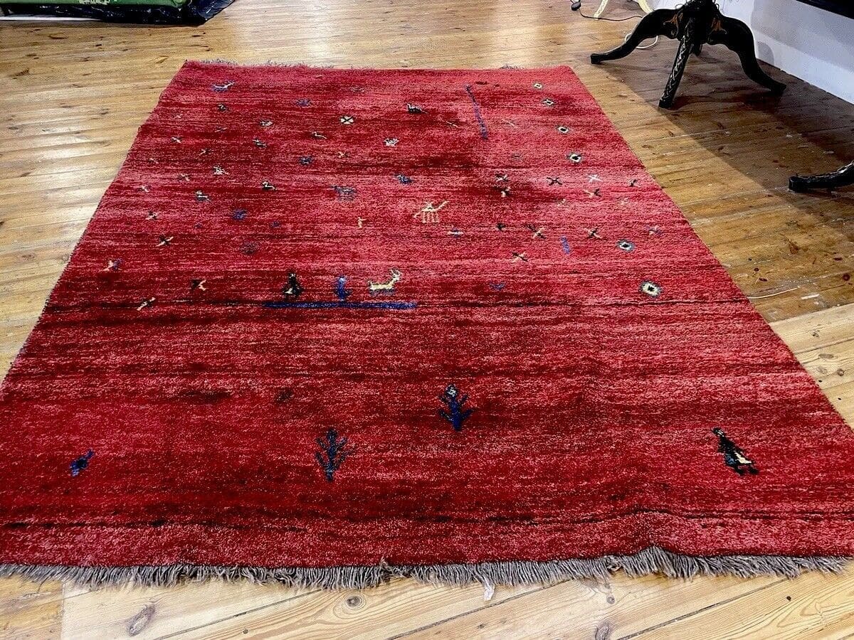 Perserteppich Gabbeh 260 x 210 cm Wolle handgeknüpft