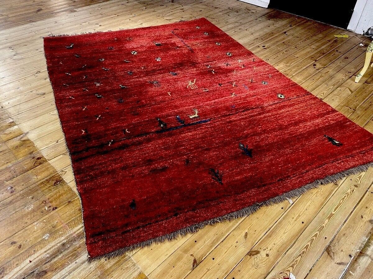 Perserteppich Gabbeh 260 x 210 cm Wolle handgeknüpft