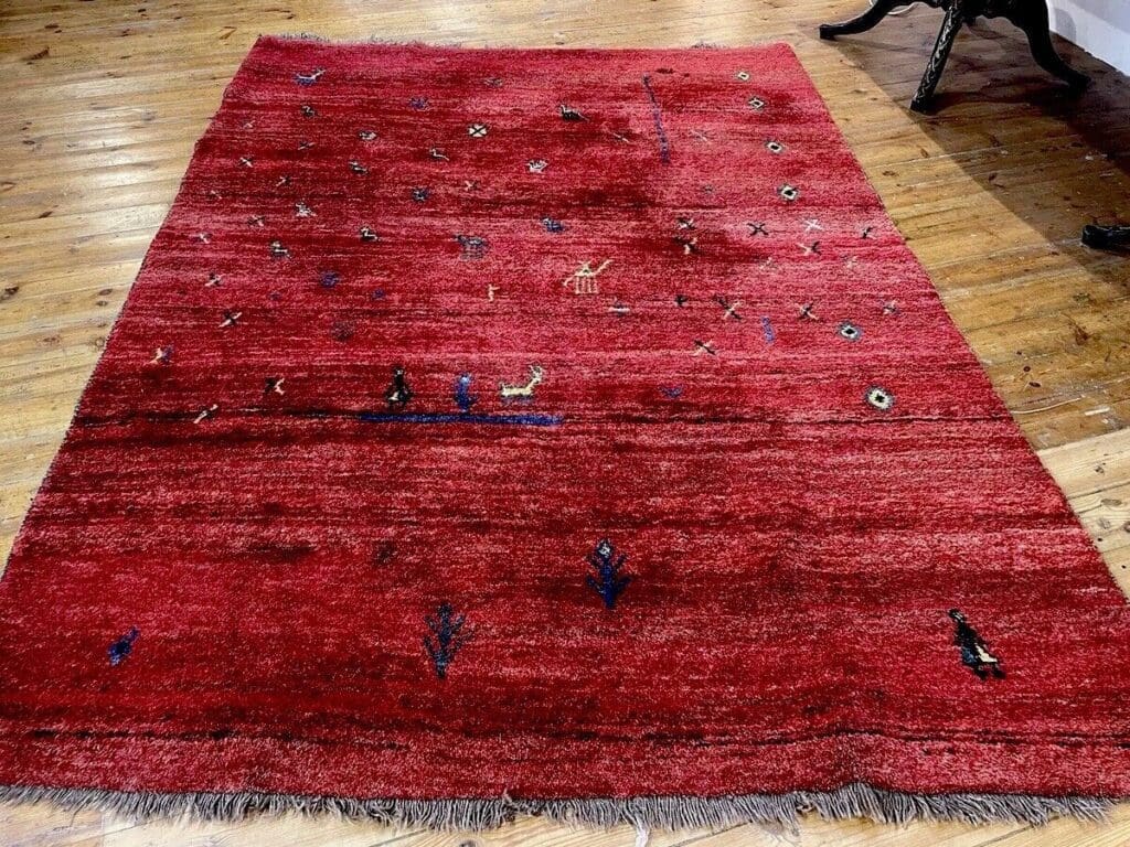Perserteppich Gabbeh 260 x 210 cm Wolle handgeknüpft