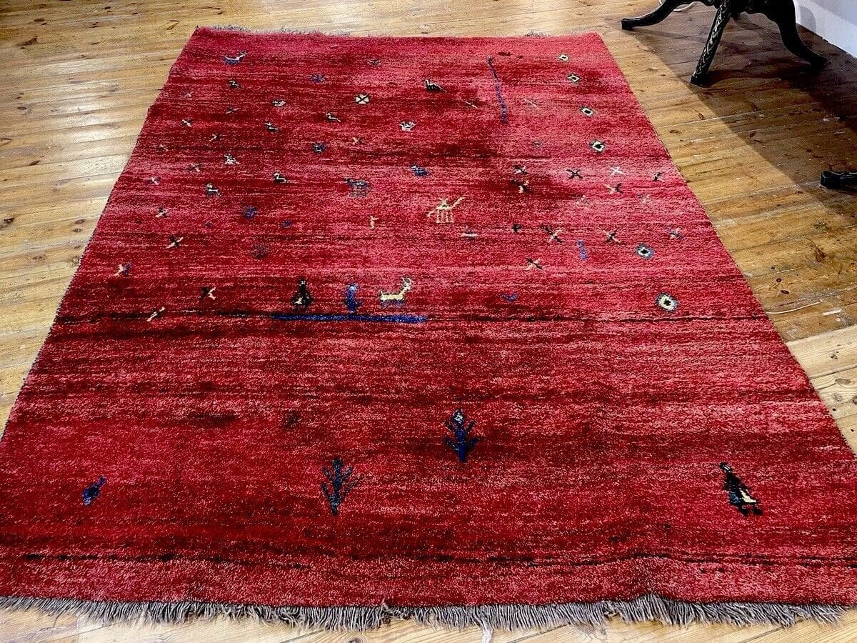 Perserteppich Gabbeh 260 x 210 cm Wolle handgeknüpft