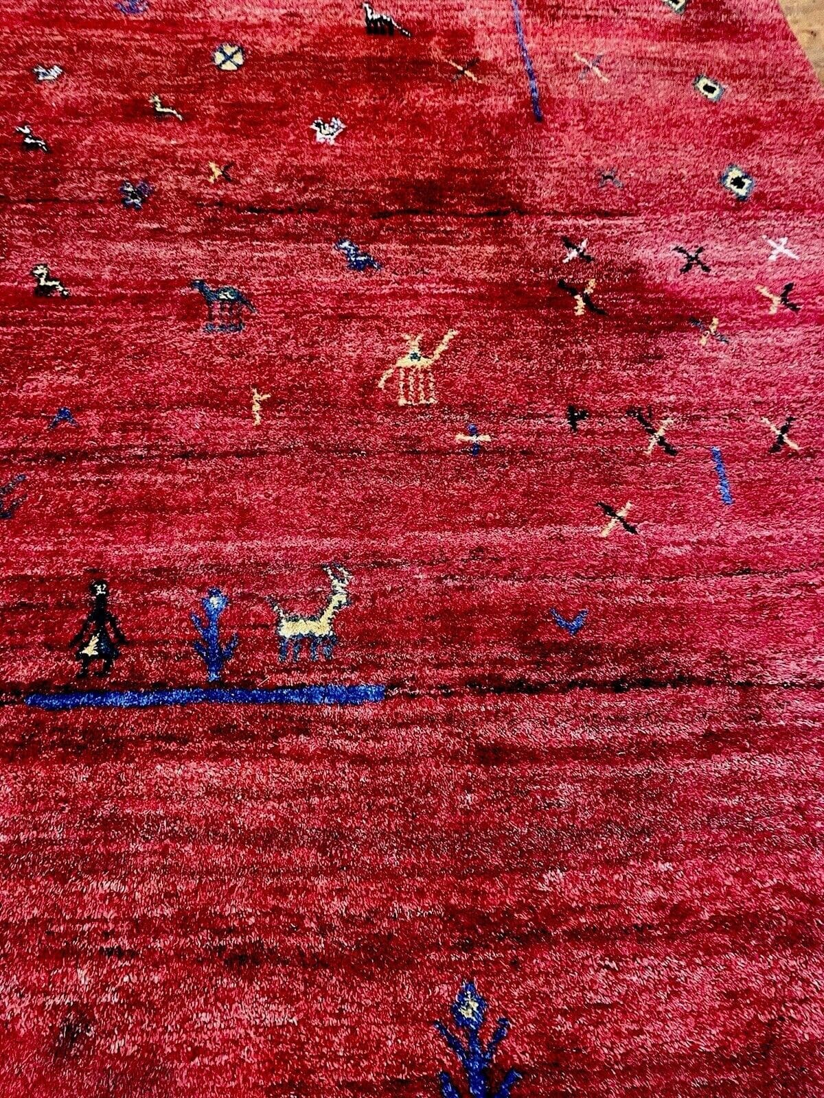 Perserteppich Gabbeh 260 x 210 cm Wolle handgeknüpft