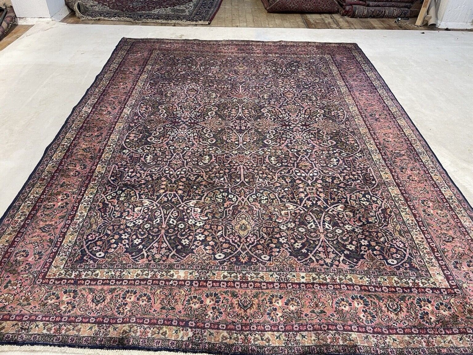 Orientteppich Kashmir 350x255 cm Seide handgeknüpft