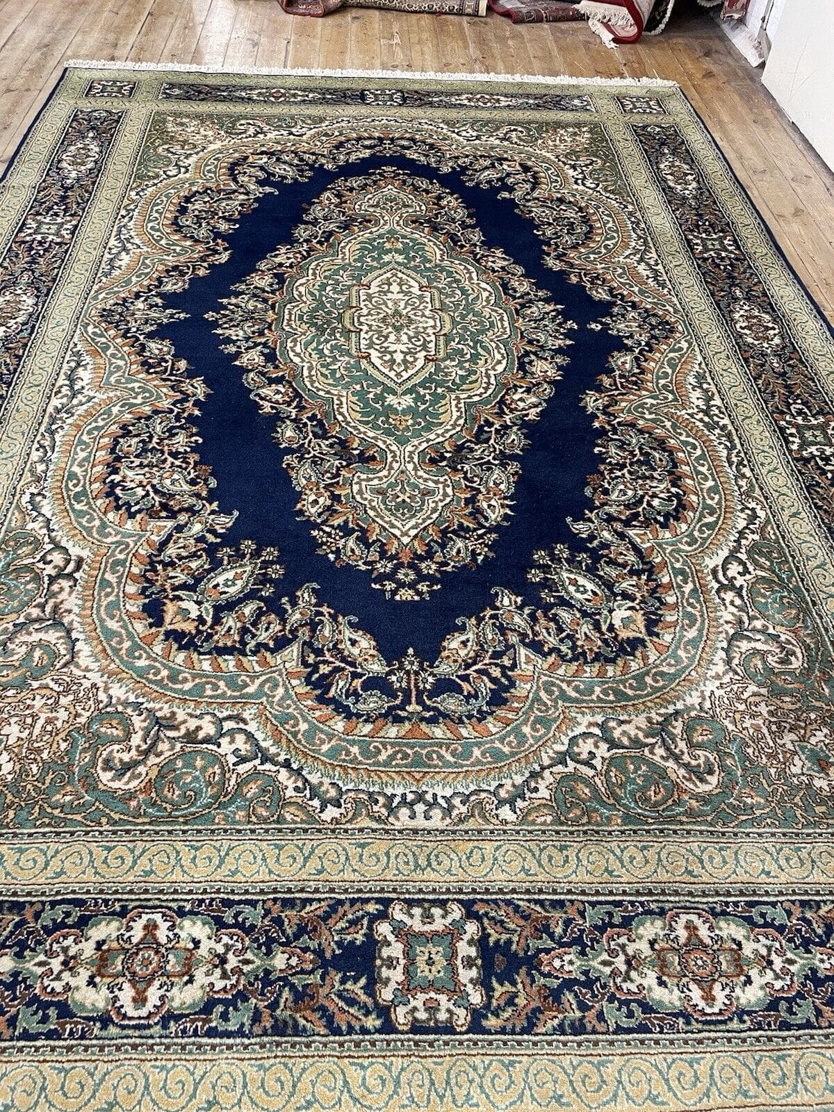 Perserteppich Kerman 367 x 267 cm Wolle handgeknüpft