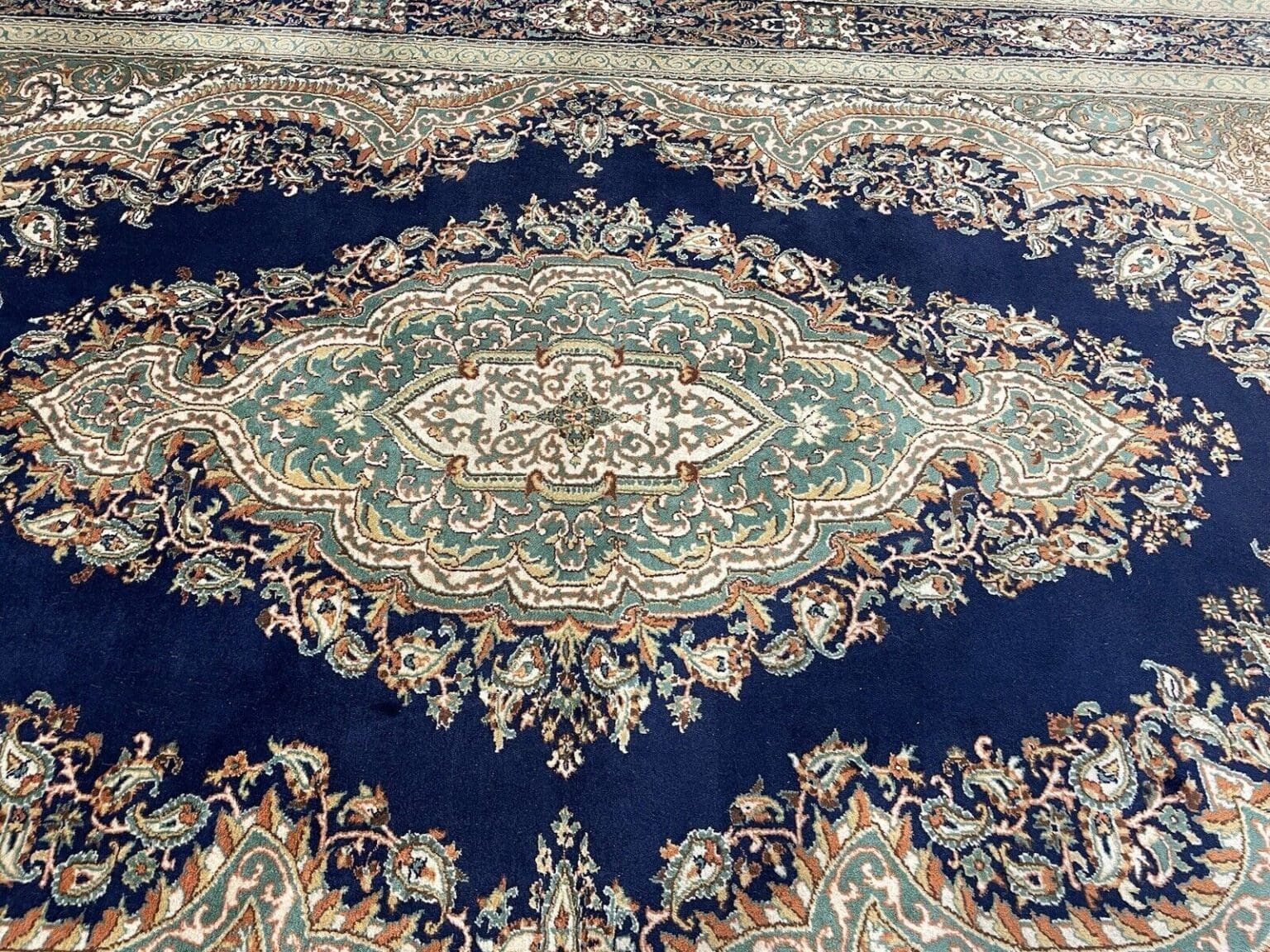 Perserteppich Kerman 367 x 267 cm Wolle handgeknüpft