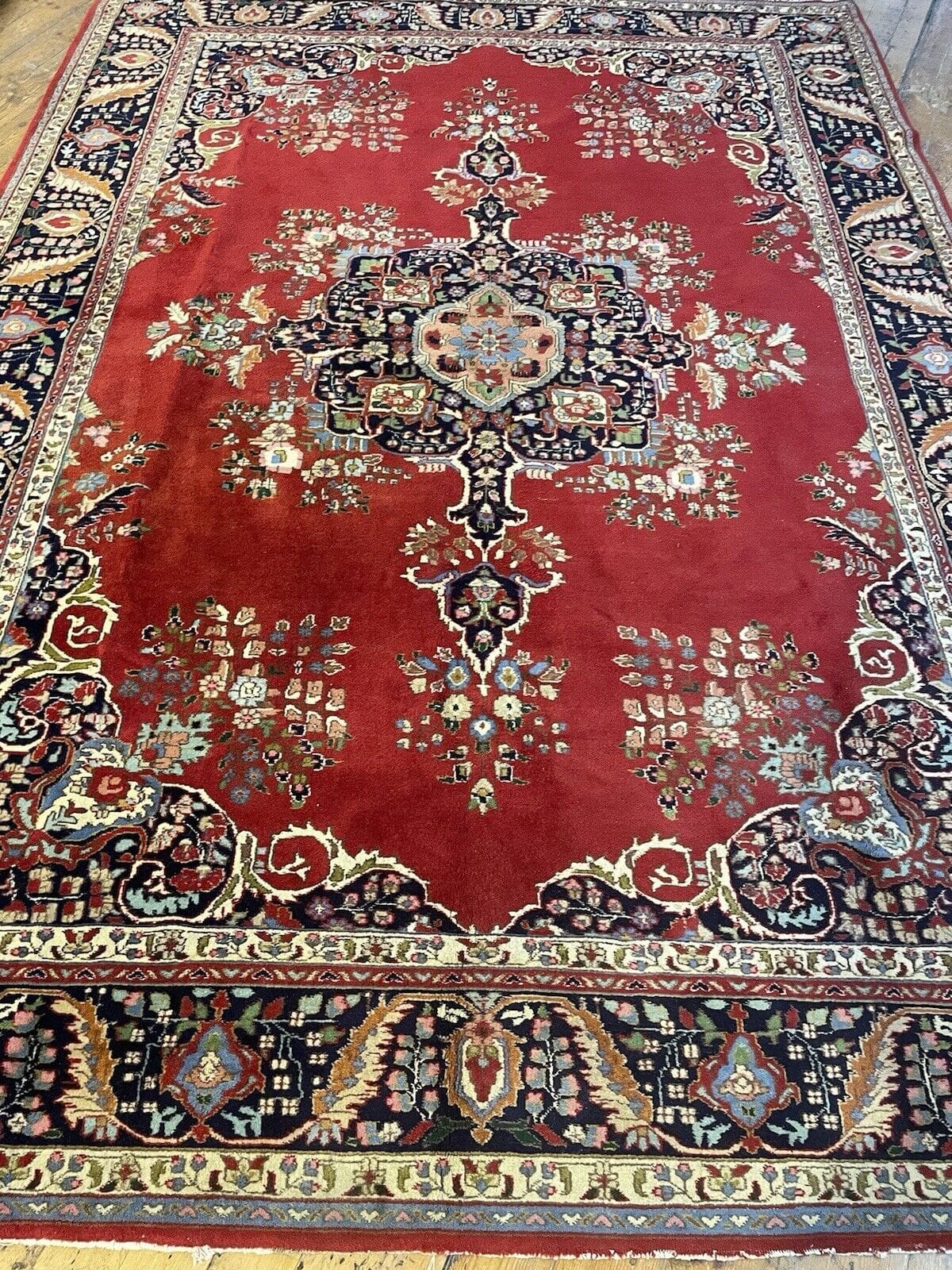 Perserteppich Kerman 300x205 cm Wolle handgeknüpft