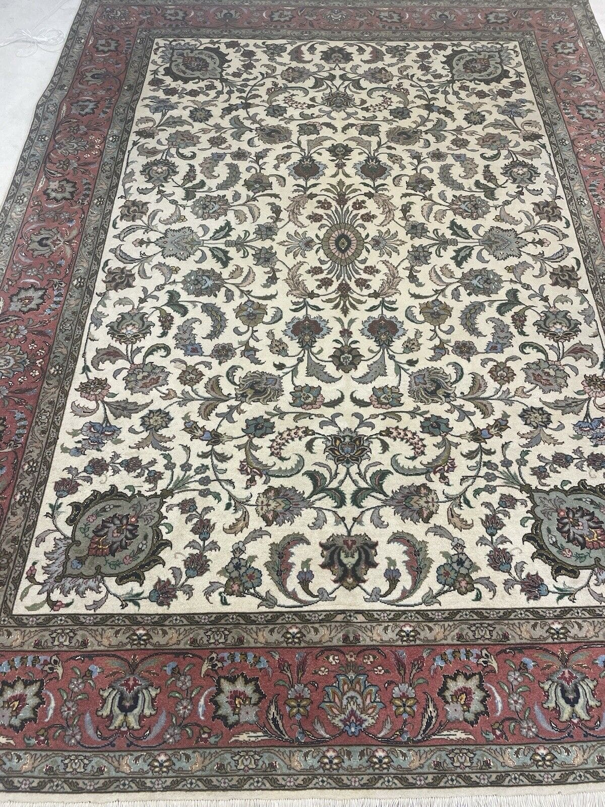 Perserteppich Tabriz 235x175 cm Wolle Seide handgeknüpft