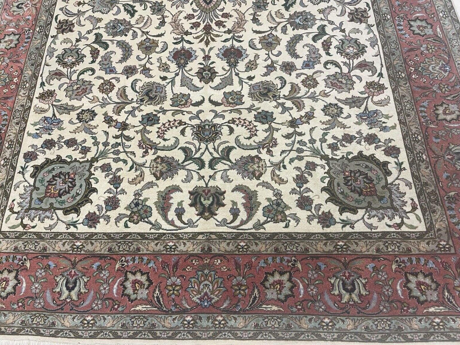 Perserteppich Tabriz 235x175 cm Wolle Seide handgeknüpft