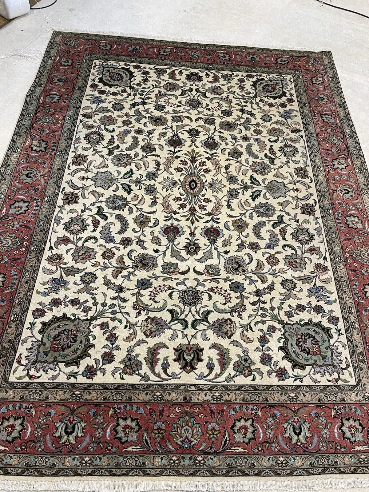Perserteppich Tabriz 235x175 cm Wolle Seide handgeknüpft