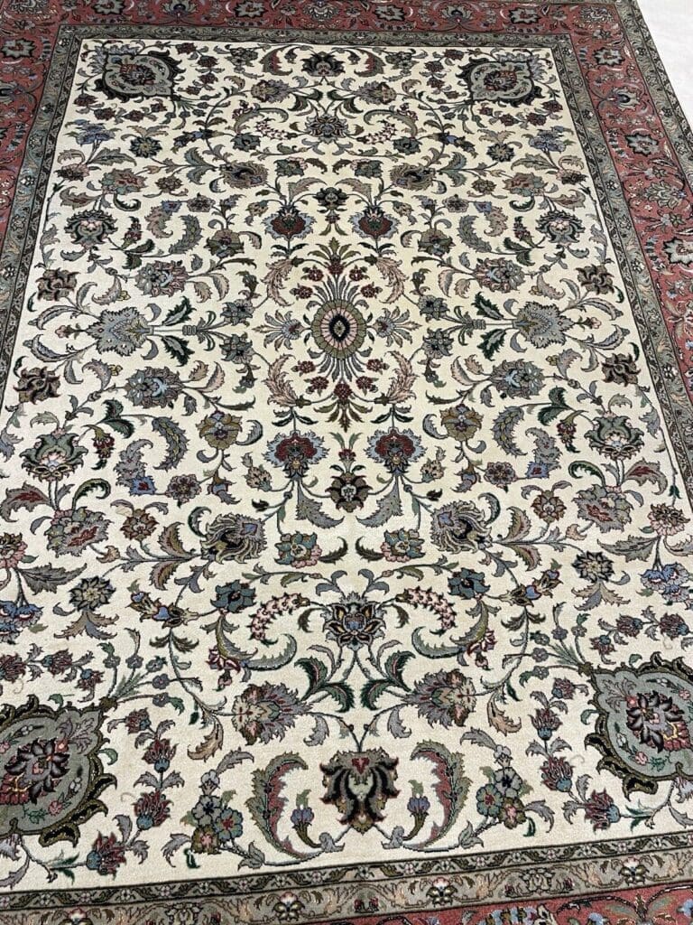 Perserteppich Tabriz 235x175 cm Wolle Seide handgeknüpft