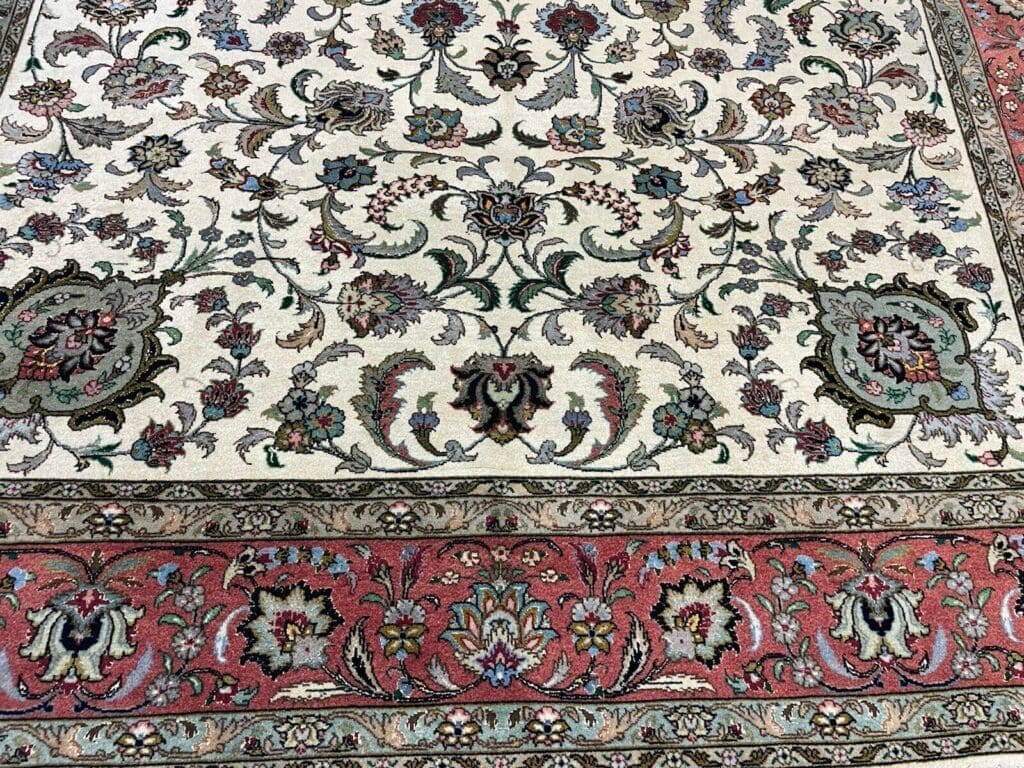 Perserteppich Tabriz 235x175 cm Wolle Seide handgeknüpft