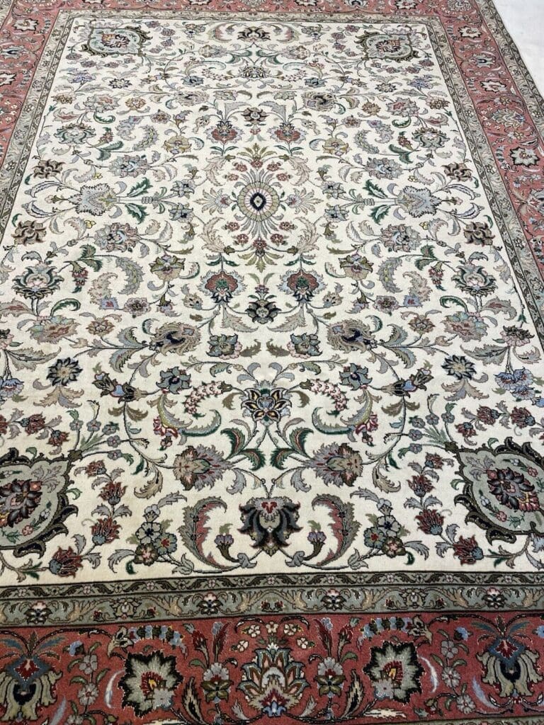 Perserteppich Tabriz 235x175 cm Wolle Seide handgeknüpft