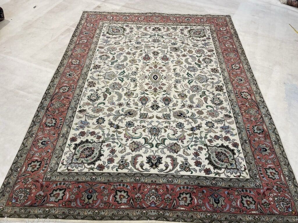 Perserteppich Tabriz 235x175 cm Wolle Seide handgeknüpft