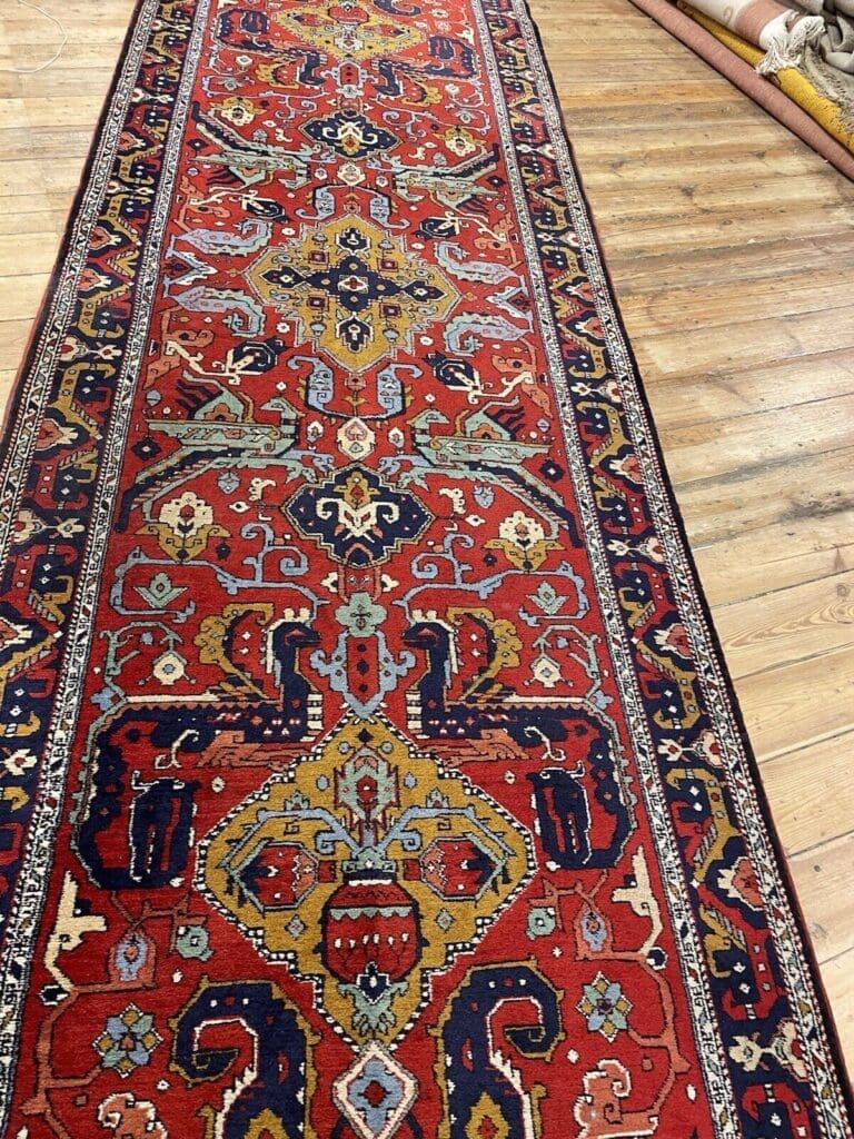 Perserteppich Schirwan 305 x 85 cm Wolle handgeknüpft