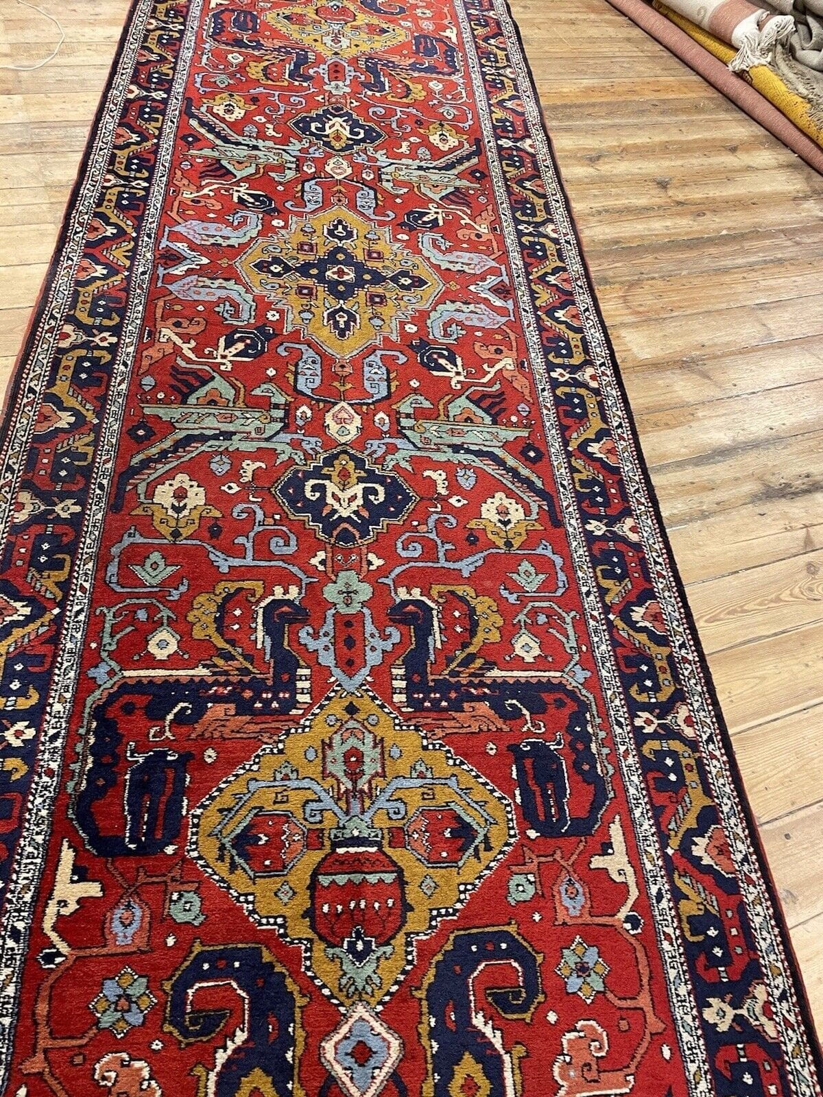 Perserteppich Schirwan 305 x 85 cm Wolle handgeknüpft