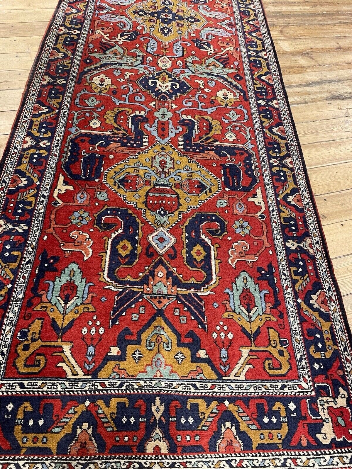 Perserteppich Schirwan 305 x 85 cm Wolle handgeknüpft
