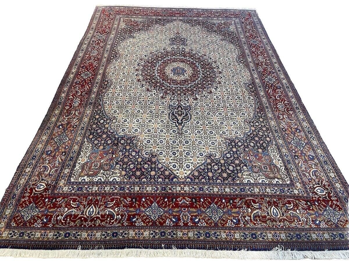 Perserteppich Moud 300x200 cm Wolle Seide handgeknüpft