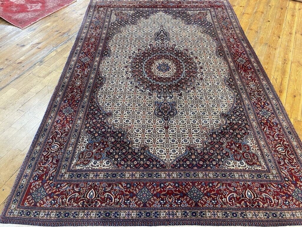 Perserteppich Moud 300x200 cm Wolle Seide handgeknüpft