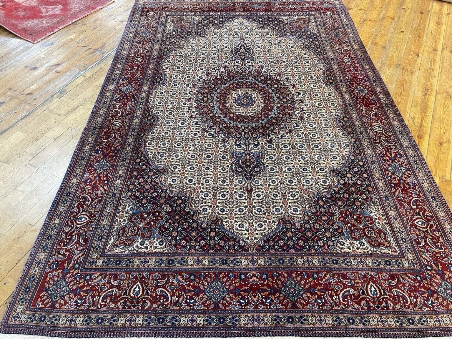Perserteppich Moud 300x200 cm Wolle Seide handgeknüpft