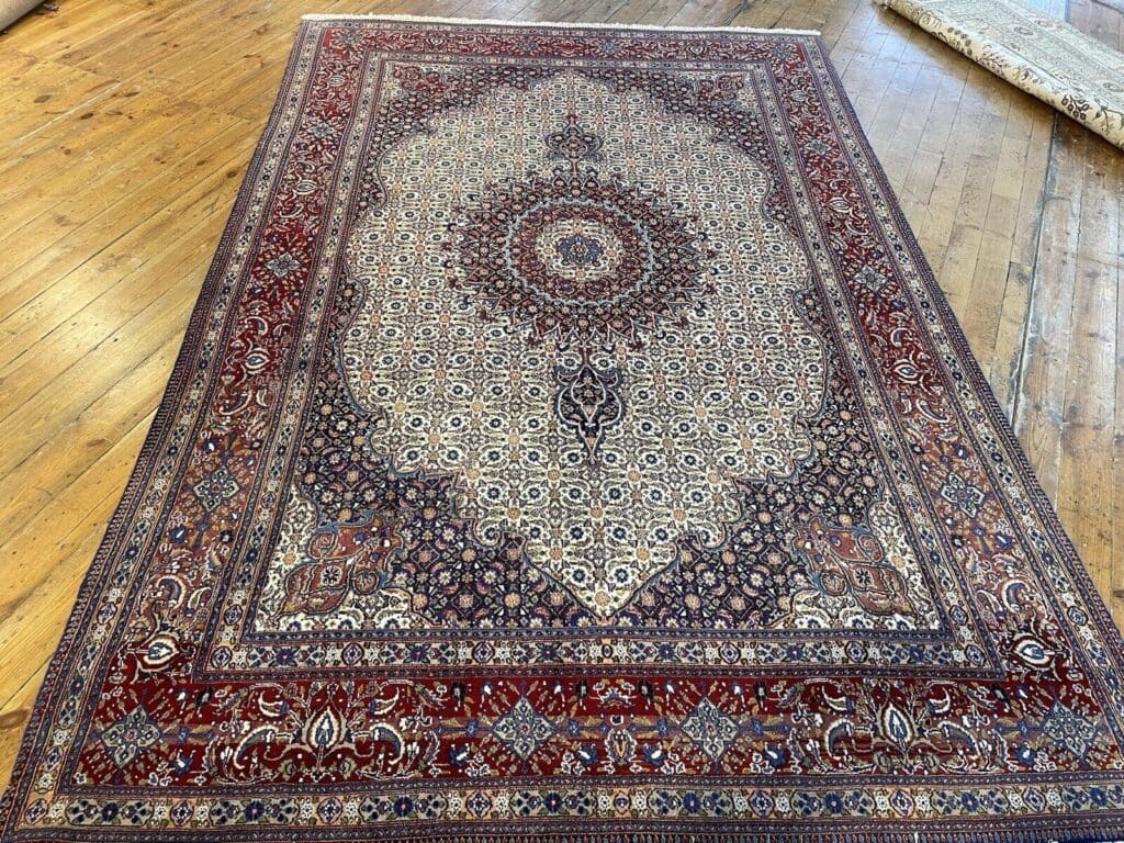 Perserteppich Moud 300x200 cm Wolle Seide handgeknüpft