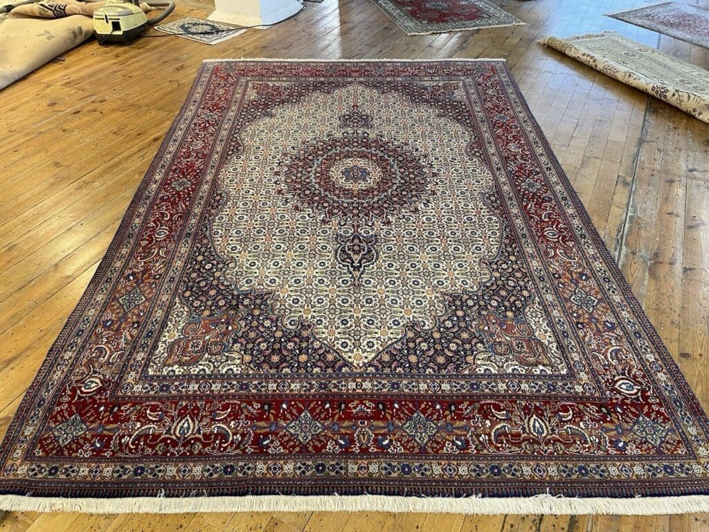 Perserteppich Moud 300x200 cm Wolle Seide handgeknüpft